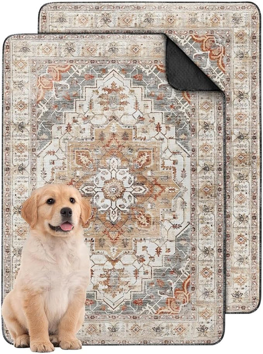 Washable Pee Pads for Dogs 2 Pack, Absorbent Reusable Puppy Pads Waterproof, Leakproof & Non-Slip Whelping Pad, Potty Training Pads for Dogs Playpen Mat 24x36