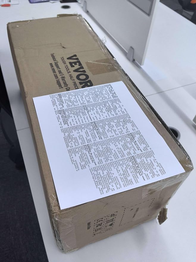 VEVOR 0.56 Inch Thick Gym Floor Tiles, 6 Tiles Rubber Top with EVA Foam, 25" x 25" Gym Flooring Workout Mats with 25 sq.ft Coverage, Interlocking Puzzle Gym Mats for Gym, Home, Garage, Black & White