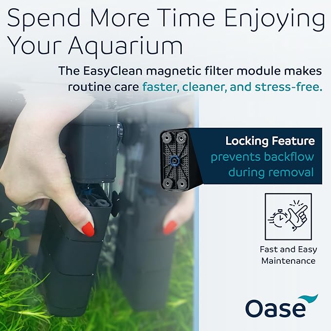 OASE EcoFlow 200 Internal Aquarium Filter, for Freshwater and Saltwater Tanks Up to 50 Gallons, Quiet, Customizable Water Flow, Multi-Stage Filtration
