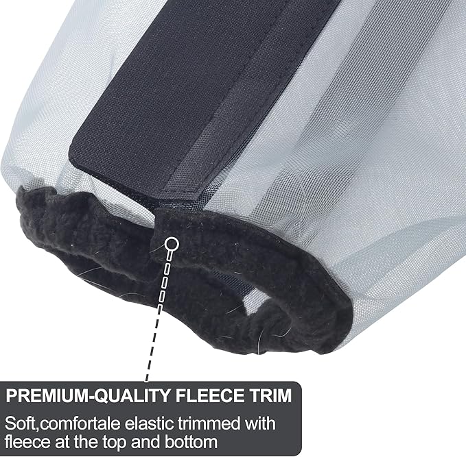 Horse Fly Boots Set of 4, Ultra Lightweight Breathable Mesh Leg Wraps, Non-Slip Fit, Reduce Stomping, Universal Size, Ideal for Summer Grey