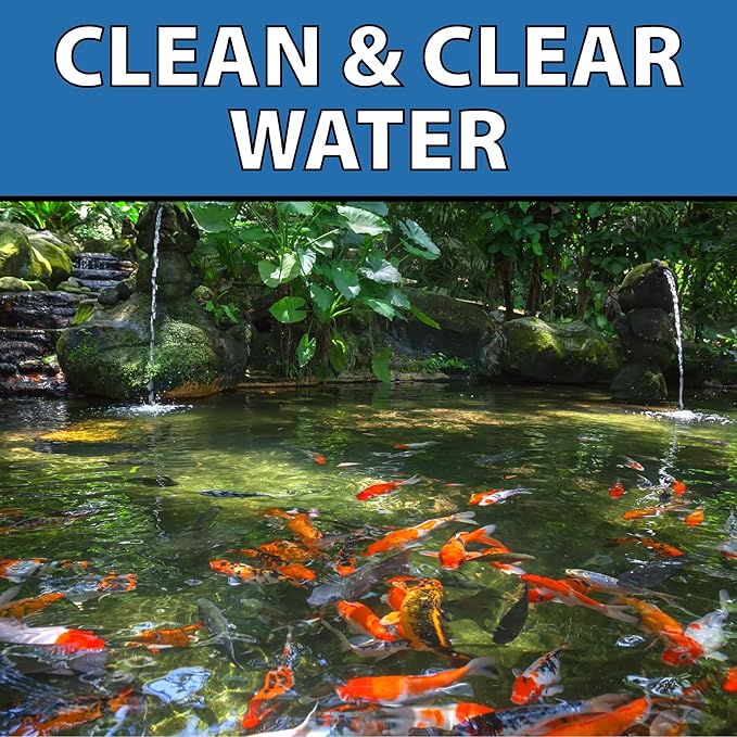CrystalClear BioClarifier Small Pond & Water Garden Clarifier & Cleaner, Cloudy Water Beneficial Microbe Treatment, Fish, Plant & Pet Safe, 24 Packets