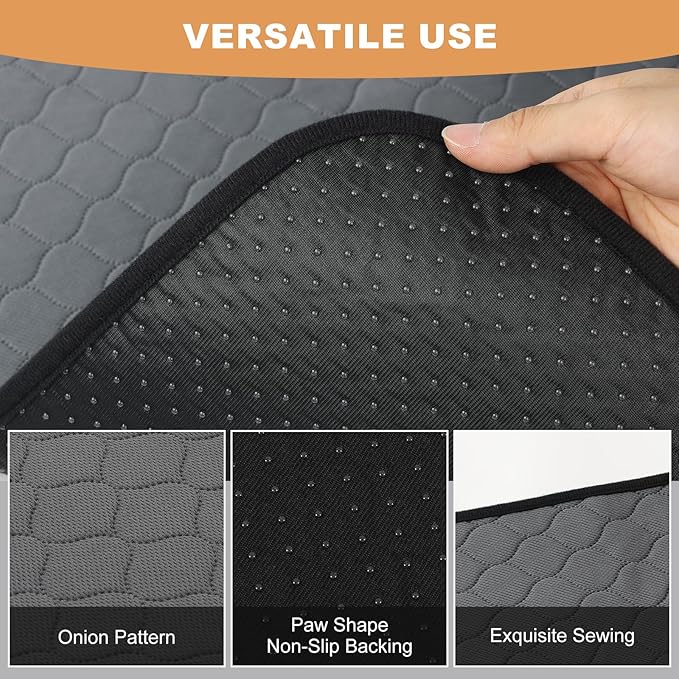 Washable Guinea Pig Liners for Cage, 2 Pack 24" X 47" Super Absorbent Reusable Guinea Pig Bedding Pee Pads Tarp Bottom for C&C Cage with Rabbits, Bunny, Chinchesillas, and Other Small Animals