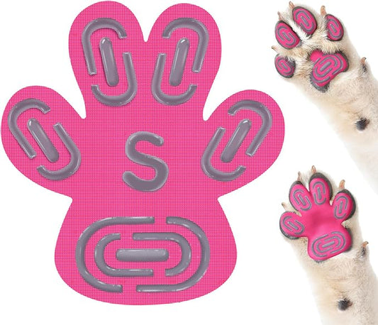 Non-Slip Dog Paw Protector Pads for Senior Dogs, Dog Paw Adhesive Pads on Hardwood Floor,Pets Essentials with Strong Traction,Pink,12 Sets 48 pc S