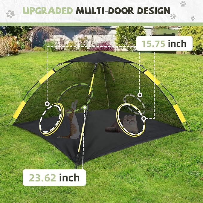 Outdoor Cat Enclosures for Indoor Cats, Outdoor Cat Tent with Tunnel for Multiple Cats, Cat Playpen for Pet Kitty Rabbits Ferrets Puppy and Other Small Animals, (Styles 5)