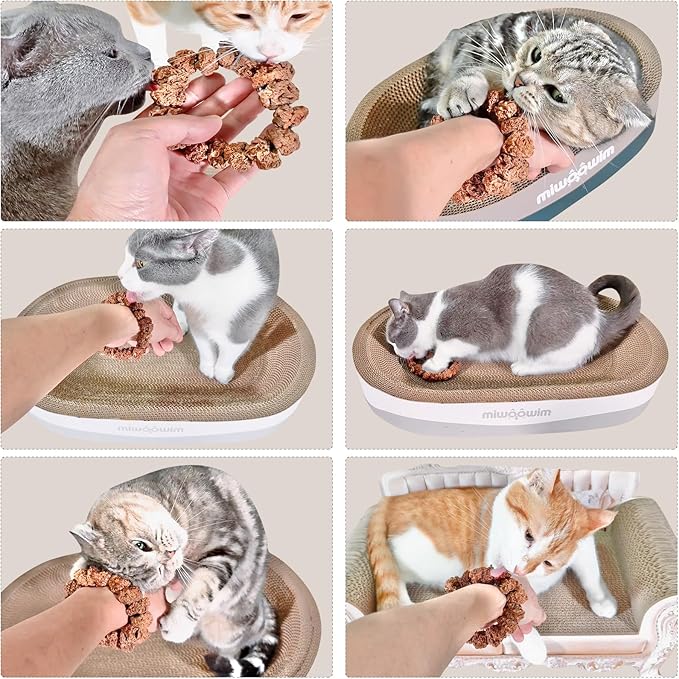 Natural Silvervine Gall Fruit Cat-Attracting Bracelet,Interactive Cat Toy for Relaxing and Teething, Catnip Alternative (Small Gall Fruit)