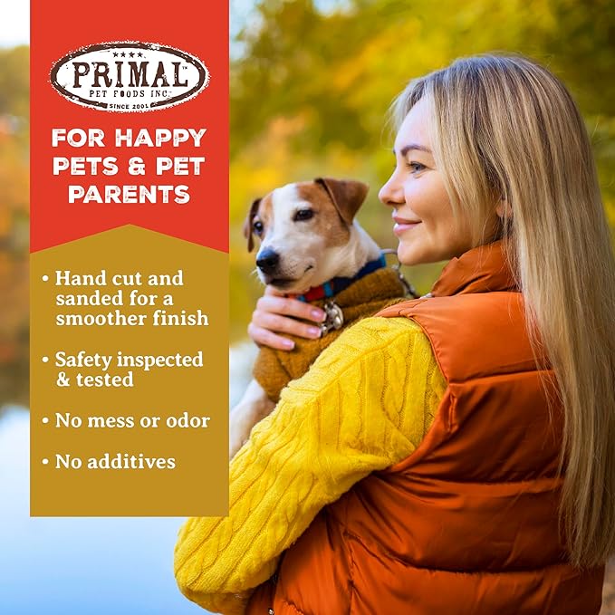 Primal Antlers for Dogs, Grade A Split Moose Antlers for Large Canines 45-60 lb, Natural Chews for Aggressive Chewers, Naturally Shed, Long Lasting Dog Bones, 1 ct