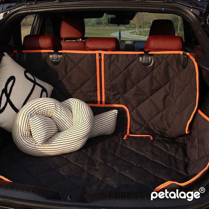 Car Seat Protector, 600D Heavy Duty Car Seat Cover for Dogs, Waterproof Dog Car Seat Cover for Back Seat, Scratch Proof Nonslip Seat Cover for Dogs in Car