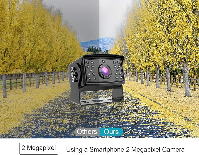 Fookoo Ⅱ HD Backup Camera System Kit, 9" 1080P Reversing Monitor+IP69 Waterproof Rear View Camera, Sharp CCD Chip, 100% Not Wash Up, Truck/Semi Trailer/Box Truck/RV (DY901-Wired)