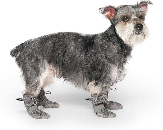 Canada Pooch Dog Boots for Hot Pavement - Dog Boots & Paw Protectors with Anti Slip Rubber | Water Friendly, Breathable Dog Shoes for Hot Days, Great for Dogs Grey - Size 4