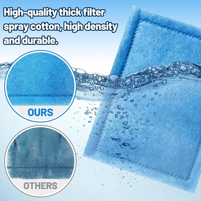 MEWTOGO 12 Pcs 10-20 Gallon Aquarium Filter Replacement for EZ-Change #2, Fish Tank Filter Cartridge for AquaTech Brand 10 to 20 Power Filters for Healthier Fish