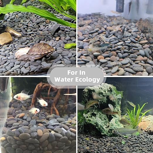 2.4lb River Rocks Pebbles for Plants & Succulents, Decorative Outdoor Landscaping & Aquarium Garden Rocks