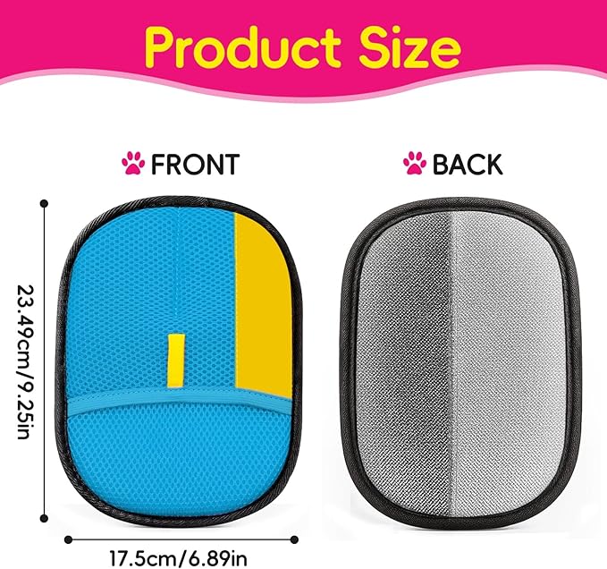 Upgraded pet Hair Removal Gloves, Reusable pet Hair Removal Gloves, Powerful cat and Dog Hair Removal, Suitable for Clothes、Sofas、Carpets、car Seats etc. (2PCS Blue)