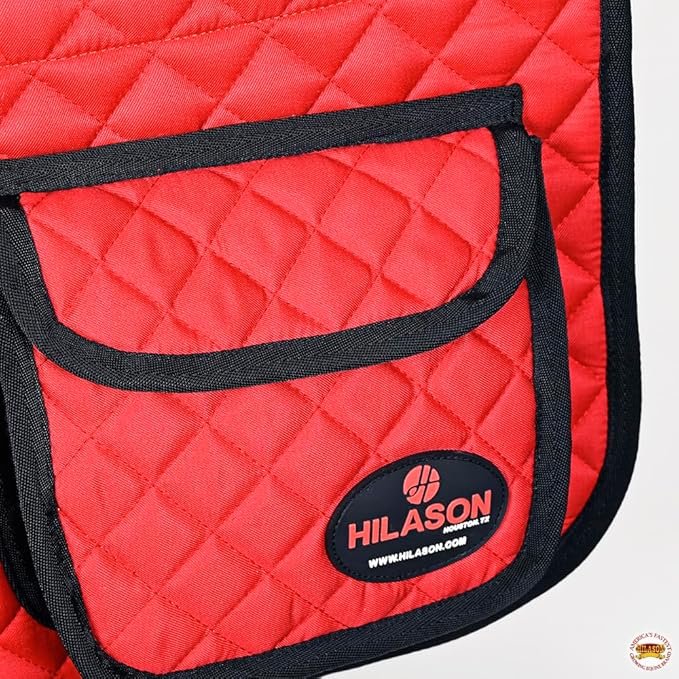 HILASON Western Horse Luxury Quilted Saddle Pads with Pockets | Pad