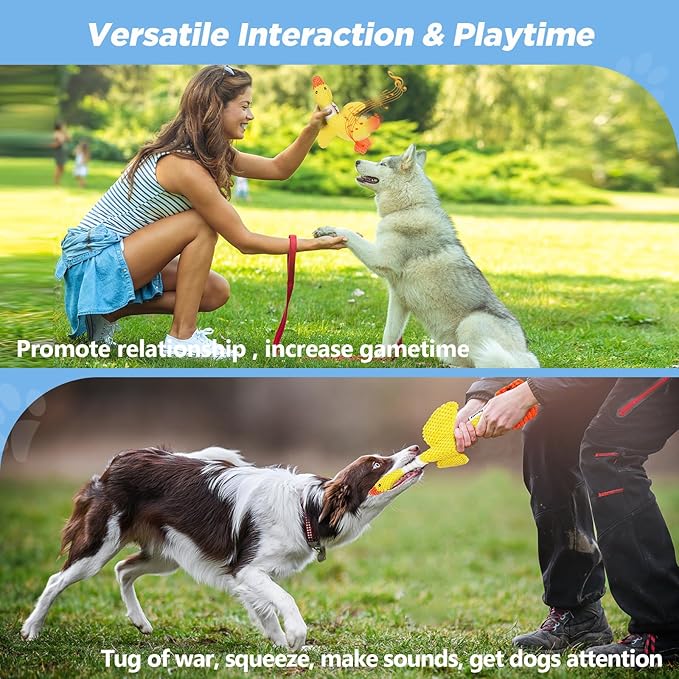 Vitscan Durable Dog Toys for Small Large Dogs, Dog Chew Toy for Aggressive Chewers, Tough Squeaky Interactive Dogs Toys for Puppies Plush Puppy Toys Goose Pet Toy Puppy Chew Toys for Teething