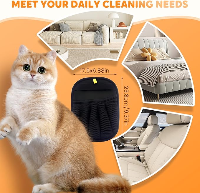 Pet Hair Removal Glove for Cats & Dogs, Reusable Pet Hair Remover Electrostatic Gloves for Couch, Furniture, Carpet