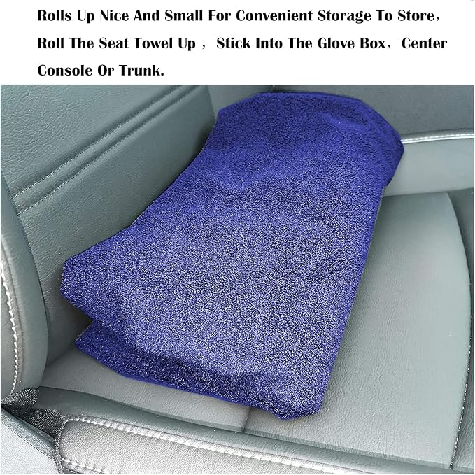 Car Seat Cover Protector Front Seats,for Gym Workout,Running,Swimming,Beach and Hiking,Waterproof Sweat Towel Bucket Seat Covers for Cars SUV Trucks (Blue, 1Pcs)