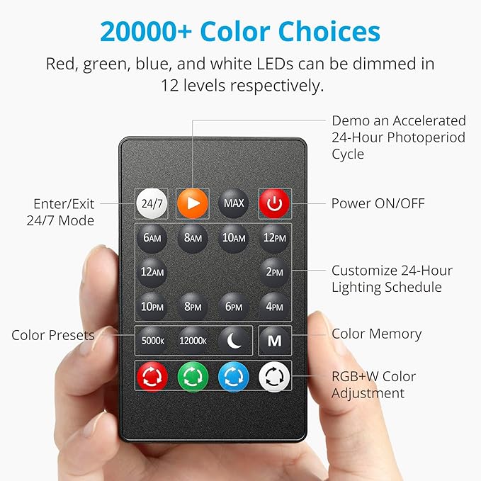 NICREW C10 24/7 LED Aquarium Light for Plants, 24-30 Inches, Full Spectrum Fish Tank Light with Timer, Brightness Adjustable