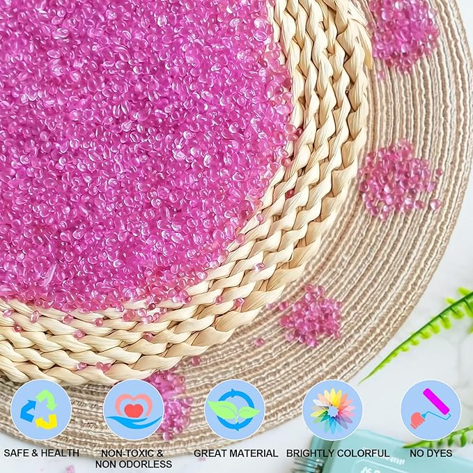 Keedolla 15 Oz Aquarium Fish Tank Pebbles Gravel for Betta Fish, Sea Glass Beads Fish Bowl Rocks Pebbles Glass Stone Polished for Aquarium, Vase Fillers, Christmas Decoration - Pink