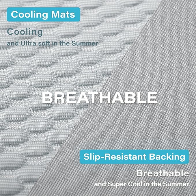MICROCOSMOS Pet Cooling Mat & Sleeping Pad- Breathable Bubble Surface, EZ Clean. Keep Cooling for Pets, Kids and Adults in Summer.(GreyWhite, 36" x 36")