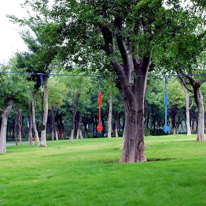 Rainbow Craft 3-Pack Ninja Fist Holds for Warrior Obstacle Course - Slackline & Monkey Bar Accessories, Kids Backyard Ninja Training Equipment