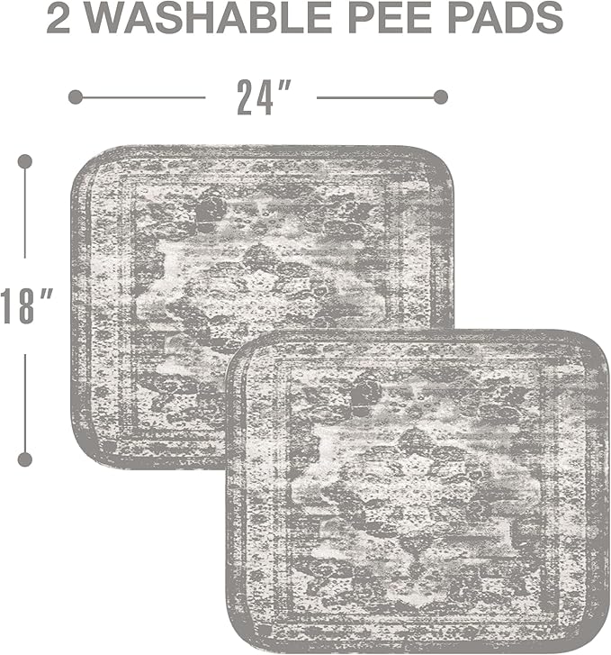 Washable Pee Pads for Dogs - Super Absorbent Reusable Puppy Training Pads - 100% Waterproof, Leak-Proof & Non-Slip Whelping Pads for Pet Housebreaking