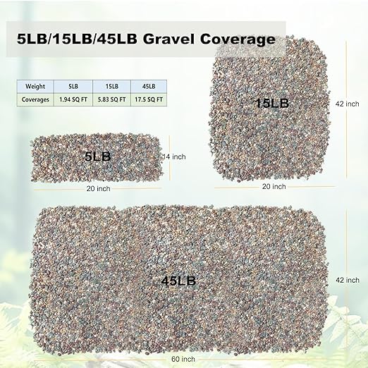 45LB Succulents Rocks for Plants Cactus Gravel Pebbles for Fish Tank 1/2 Inch Natural River Rocks for Vase, Aquarium, Landscaping,Bonsai,Terrarium Pebbles, Mixed Color