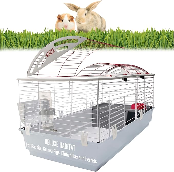 Living World - Deluxe Hybrid Habitat, X-Large - Rabbit, Guinea Pig, Chinchillas, and Small Animal Cage
