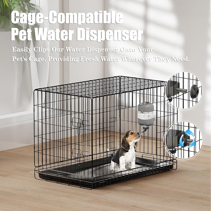 Puppy Bowls for Small Dogs,3 in 1 Bowl Set with Puppy Water Bottle and 2 Food Grade Ceramic Bowls,15°Tilted Dog Food and Water Bowl Set for Cats,Rabbits,Ferrets,Small Sized Dogs