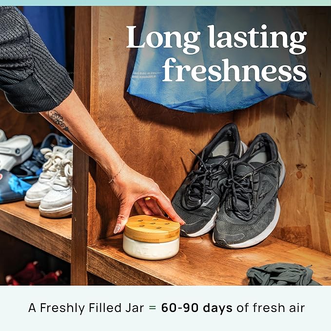 Azuna All-Natural Odor Remover Gel Refill Pouch | Air Purifier with Tea Tree Oil | Plant-Based & Long Lasting | For Pet Odors, Smoke & Strong Odors | Amalfi Breeze, 12 oz.