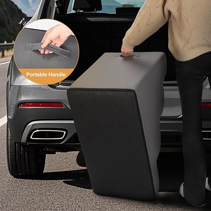 JOEJOY Curved Dog Stairs Ramp for Small Dogs 15.5" H, 3-Step Dog Stairs for High Beds and Couch, Pet Steps for Small Dogs and Cats, Non-Slip Balanced Pet Step Indoor