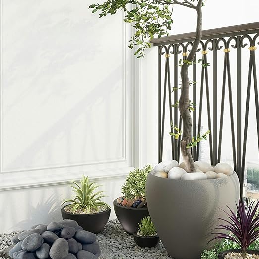 White Pebbles for Indoor Plants 20lbs, 1-2 Inch Natural River Rocks, Hand-Picked Premium Stones for Landscaping and Garden Design, Fish Tank, Flower Pots, Pathways and Backyard