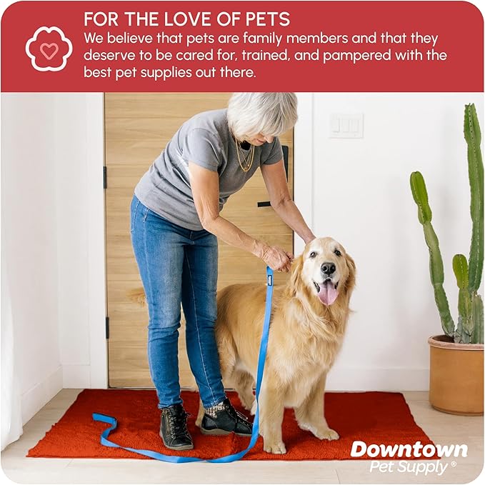 My Doggy Place Microfiber Dog Mat for Muddy Paws, 60" x 36" Red - Non-Slip, Absorbent and Quick-Drying Dog Paw Cleaning Mat, Washer and Dryer Safe - X-Large/Runner