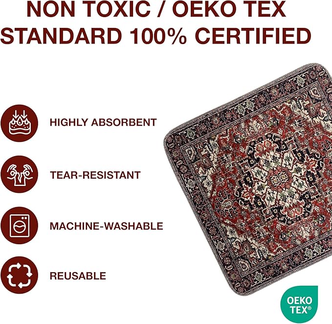 Washable Pee Pads for Dogs - XXL (1 Pack) 6 FT X 6 FT Super Absorbent Reusable Puppy Training Pads - 100% Waterproof, Leak-Proof & Non-Slip Whelping Pads for Pet Housebreaking