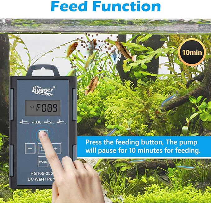 hygger 24V DC Aquarium Water Pump, 396GPH 20W 6.6FT Submersible Pump With Controller, Water Fountain Pump with 2 Nozzles for Fish Tank, Pond, Aquarium, Statuary, Hydroponics