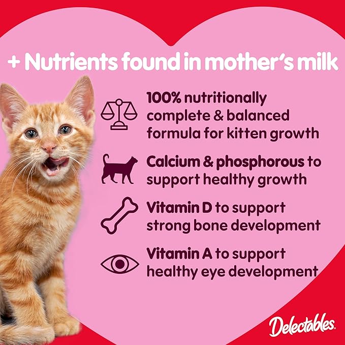 Delectables Squeeze Up Kitten Variety Pack, Creamy Squeezable Puree, Lickable Wet Cat Treats, Grain Free, No Added Fillers, No by-Products, No Added Preservatives, 0.5 Ounces Tube, 20 Tubes Total