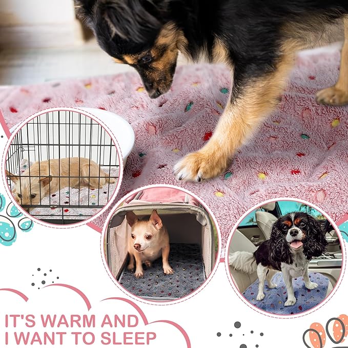 4 Pcs Waterproof Guinea Pig Blankets Washable Small Animal Fleece Bedding Absorbent Guinea Pig Cage Liners Reusable Pet Pee Pad Sleep Mat Pad Cover for Hamster Ferret (Colorful Dot,35 x 24 Inch)