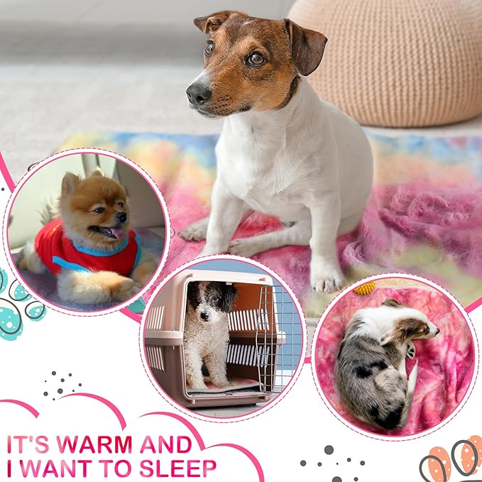 4 Pcs Waterproof Guinea Pig Blankets Washable Small Animal Fleece Bedding Absorbent Guinea Pig Cage Liners Reusable Pet Pee Pad Sleep Mat Pad Cover for Hamster Ferret (Tie Dye Pattern,24 x 16 Inch)