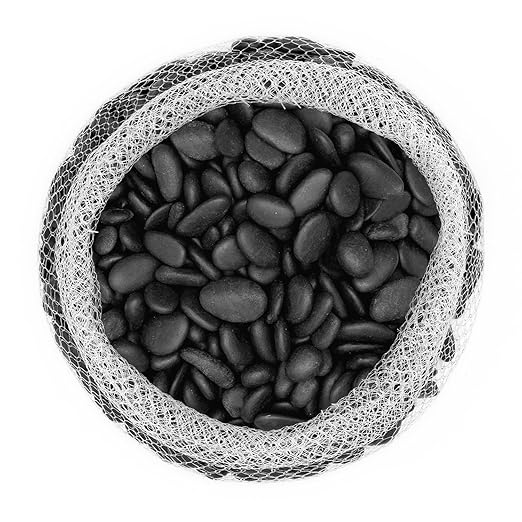 Royal Imports 30LBS River Rocks Decorative Ornamental Pebbles, Garden Landscaping Stones, Gravel Filler for Plants, Vases, Succulents, Home Decor, Aquariums, Crafting, Animal Habitat - Small Black