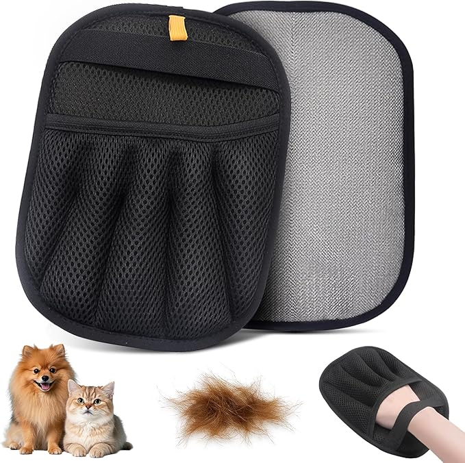 Pet Hair Removal Glove, Reusable Electrostatic Cats Dogs Hair Remover Gloves, Pet Hair Fur Remover Tool Mitt, Pet Hair Cleaning Glove for Furniture Bed Clothes Carpet Car Seat, 1 Piece