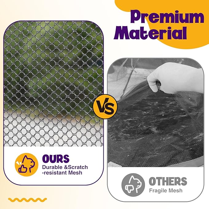 Extra Large Catio Outdoor Cat Enclosure Rywell 2-Tier Cat Tent for Patio, Balcony, Indoor & Camping, Foldable Outdoor Cat Playpen with Windows, Weatherproof Sunproof (Carry Bag Included)