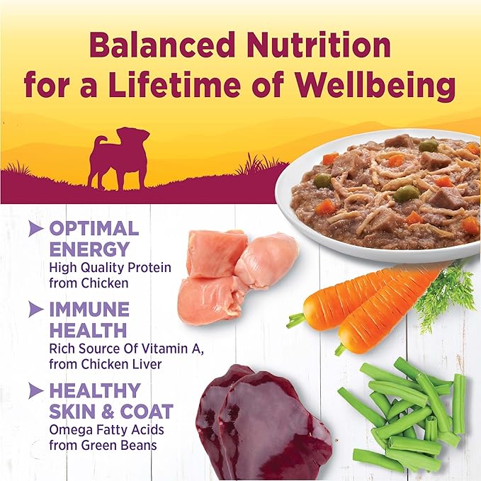 Wellness Petite Entrées Shredded Medley with Roasted Chicken, Duck, Peas & Carrots, 3-Ounce Cup (Pack of 12)