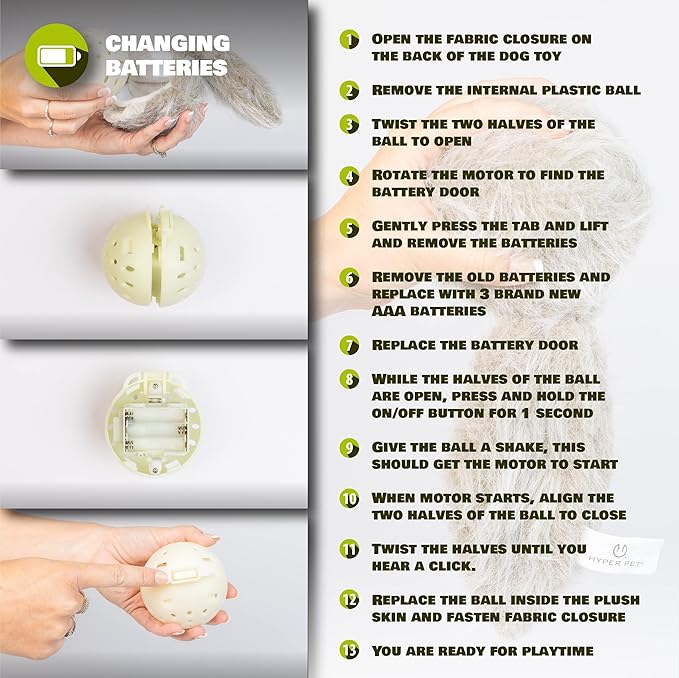 Hyper Pet Doggie Pal Interactive Dog Toys (Dog Toy that Wiggles, Vibrates, and Barks Plush Toys for Boredom and Stimulating Play)