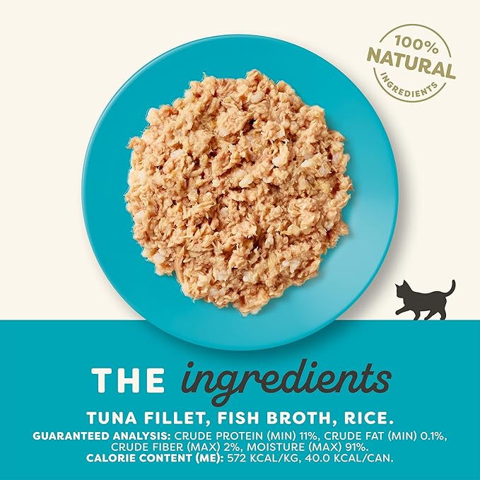 Applaws Natural Wet Kitten Food in Broth, Limited Ingredient Canned Wet Kitten Food, No Additives, Made with Natural Ingredients, Tuna Fillet in Broth (24 x 2.47oz Cans)