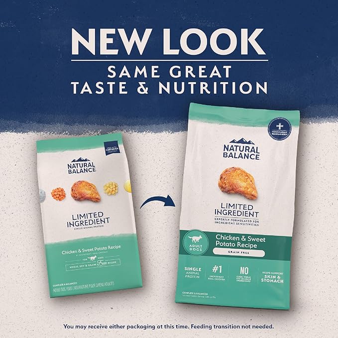 Natural Balance Limited Ingredient Adult Grain Free-Dry Dog Food, Chicken & Sweet Potato Recipe, 12 Pound (Pack of 1)