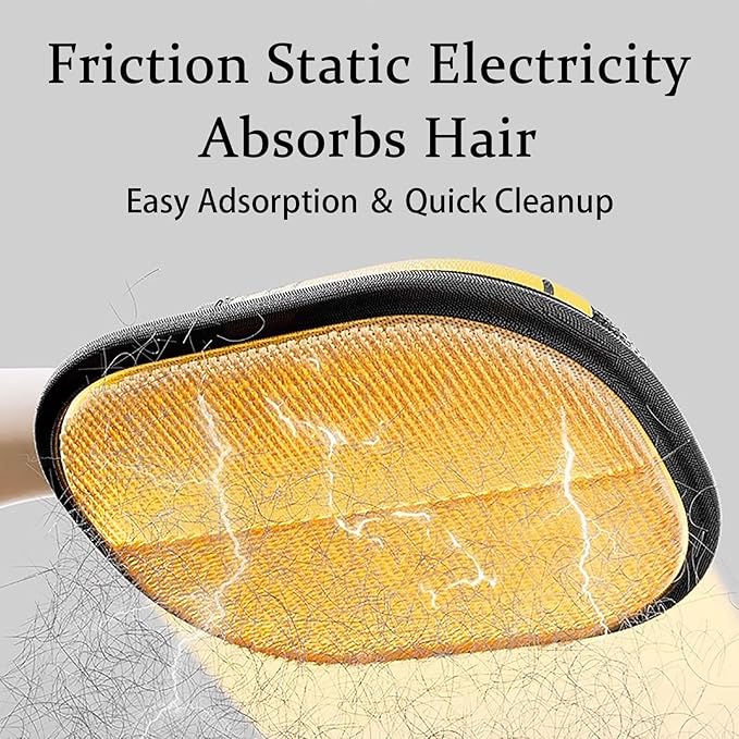 The Magic Brush Pet Hair Remover, Acssart Pet Hair Removal Glove, Electrostatic Pet Grooming Gloves, Efficient Reusable Cat & Dog Hair Remover for Couch, Furniture, Carpet, Curtain (3PCS)