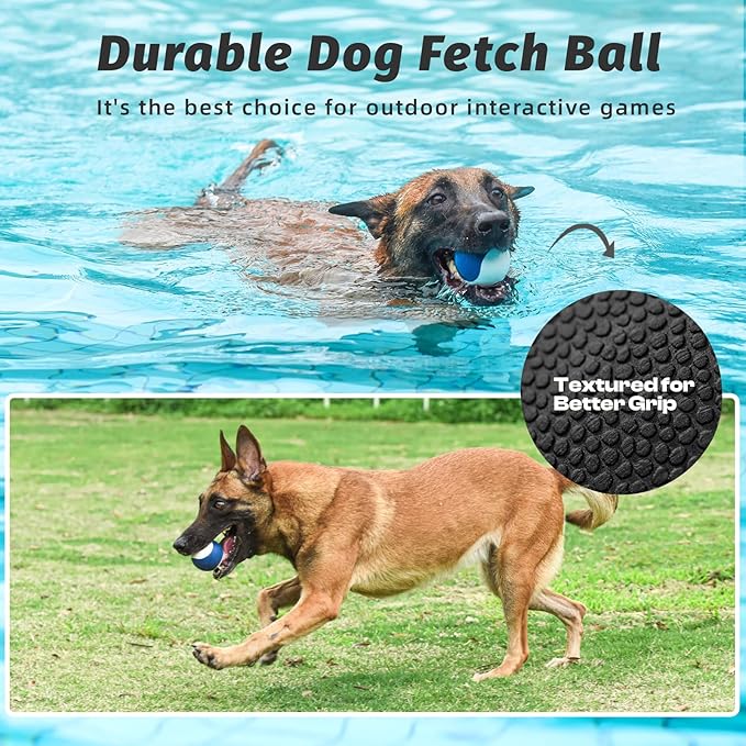 Squeaky Floating Dog Toy – Interactive Water Ball for Fetch & Pool Play, Durable Cognitive Ball for Smart Dogs,Ideal for Medium & Large Dogs