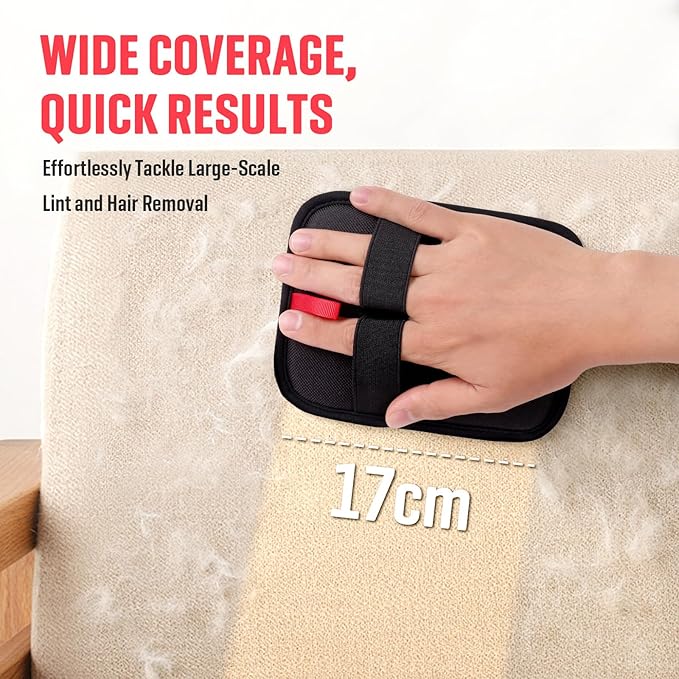 Pet Hair Remover, Electrostatic Pet Hair Removal Gloves, Reusable Cat & Dog Hair Remover for Couch, Furniture, Carpet, Curtain, Upgraded Animal Fur Removal Tool, Cat Grooming Gloves-2 PCS