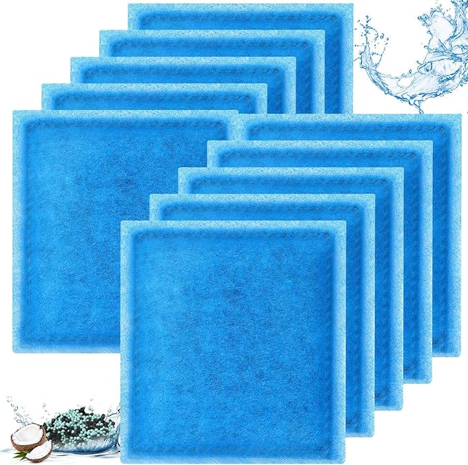 Qwakay Aquarium Filter Replacement Cartridge - 10 Pack Rite Size C Fish Tank Cartridges Compatiable with Marineland Penguin PRO Power Filters 275/375 & Original Penguin Power Filters 200/350