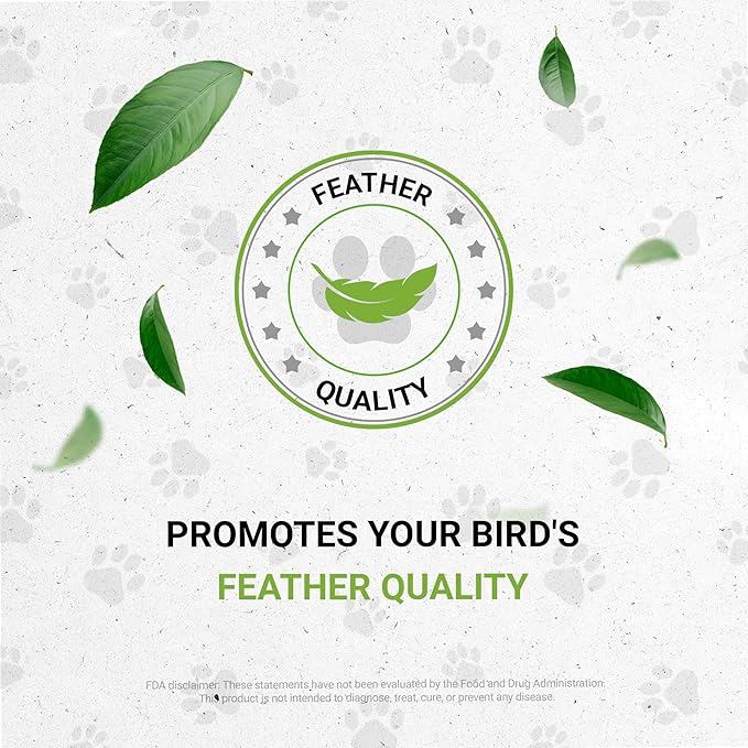 Birds Feathers | Natural Herbal Dietary Pet Supplement for Birds | Support Healthy Feathers | Alcohol-Free Extract, Dandelion Root, Calendula, Alfalfa, Peppermint, Fennel 2 oz