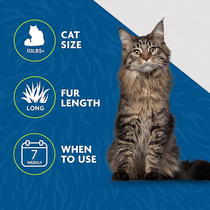 FURminator® deShedding Tool For Medium/Large Cats, Long Hair, Removes Loose Hair From Shedding